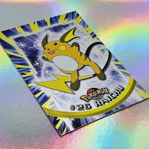 Pokemon RAICHU #26 Character Card Topps Series 1 1999 TV Animation Edition - Picture 3 of 4
